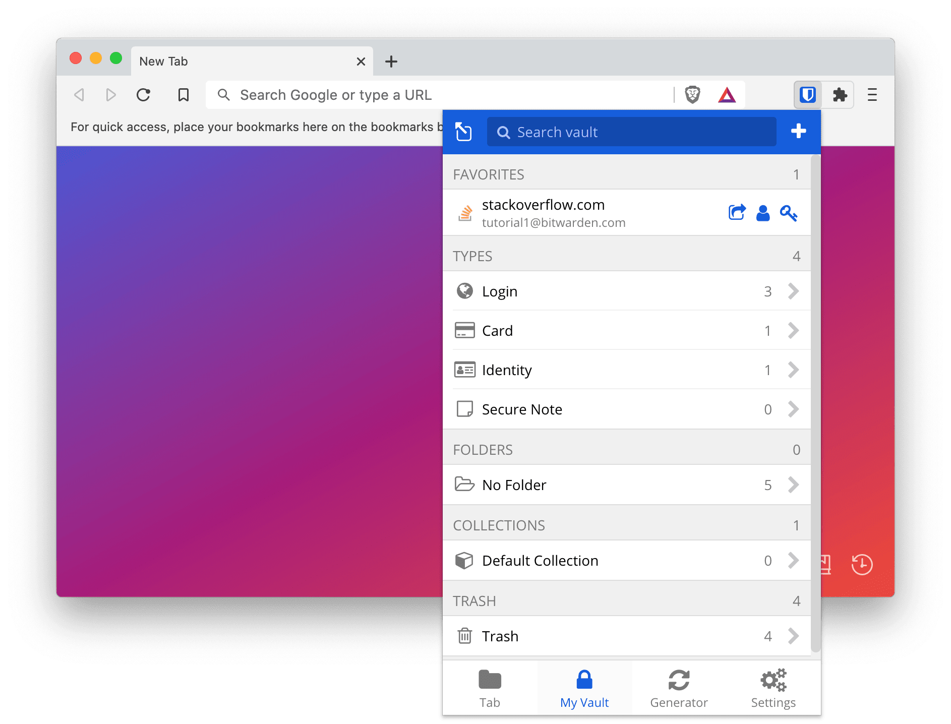 First step to prevent phishing with Bitwarden