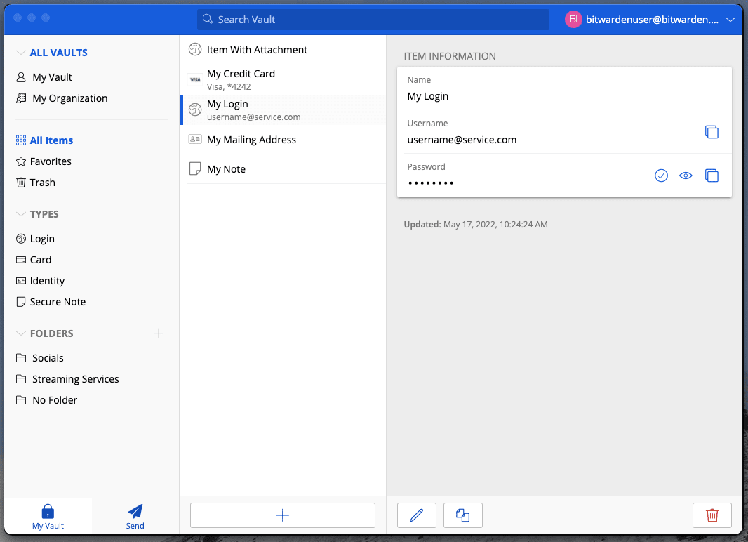 Aplicación de escritorio Bitwarden