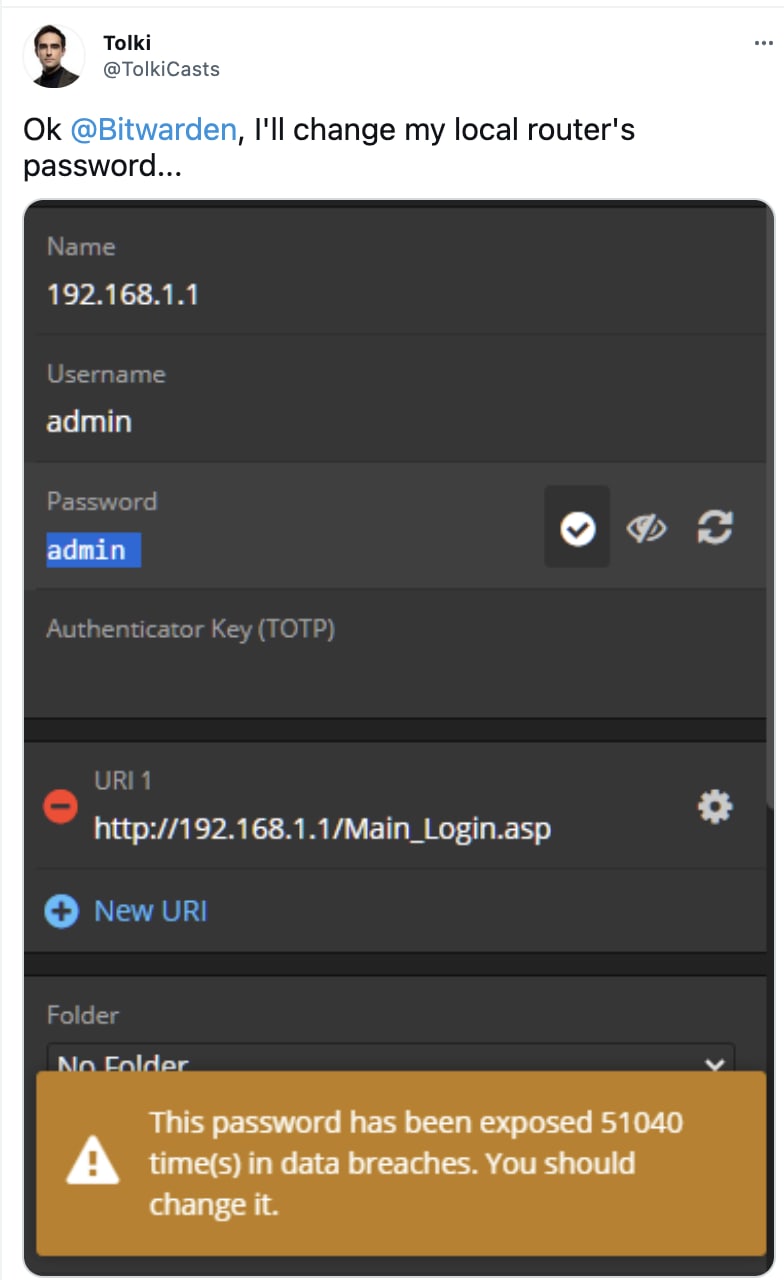 Password Update Twitter