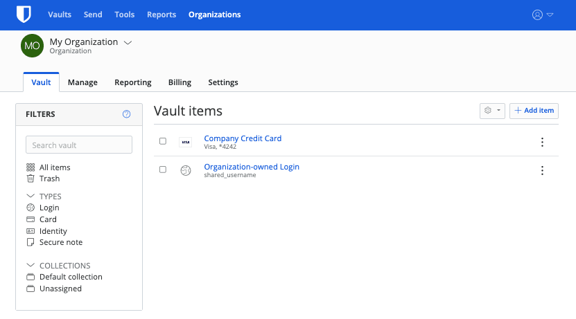 Organization Vault 