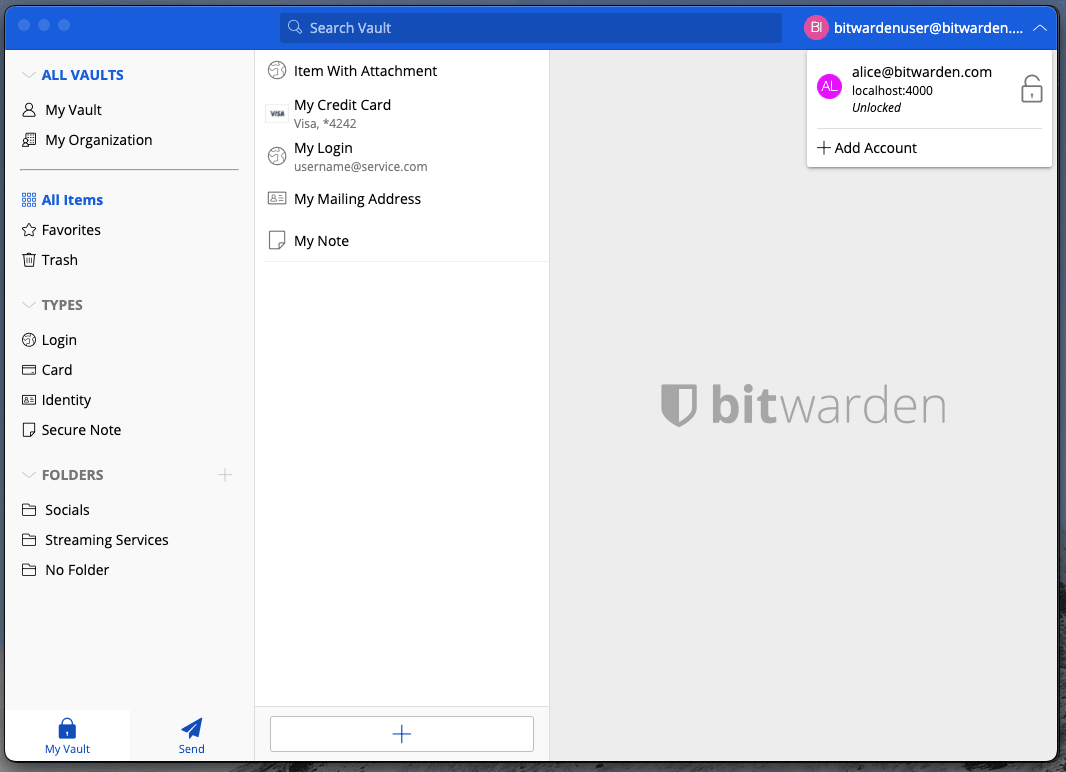 Desktop App Account Switching