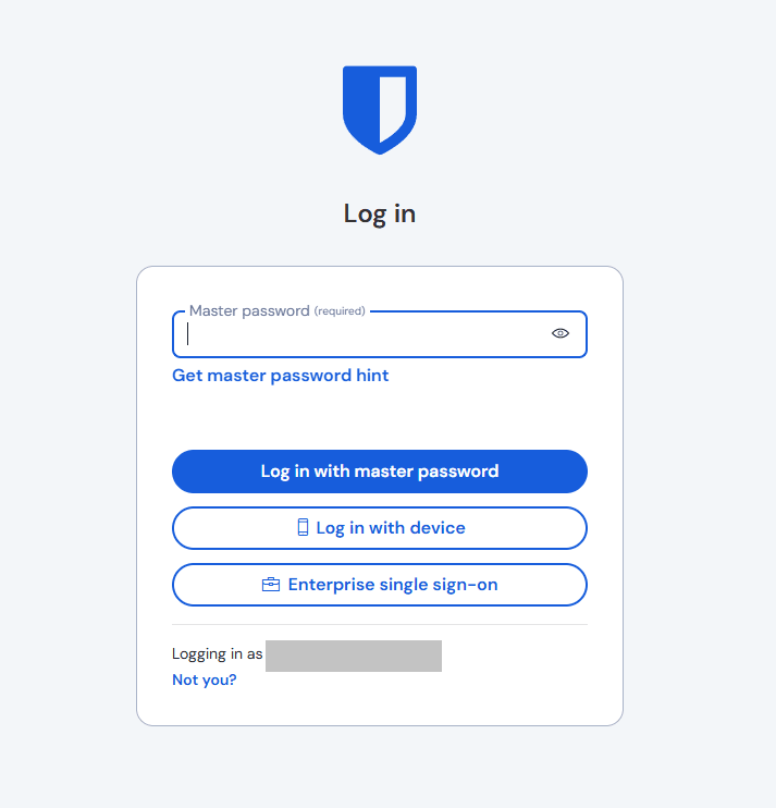 The Log in with device option in the web app