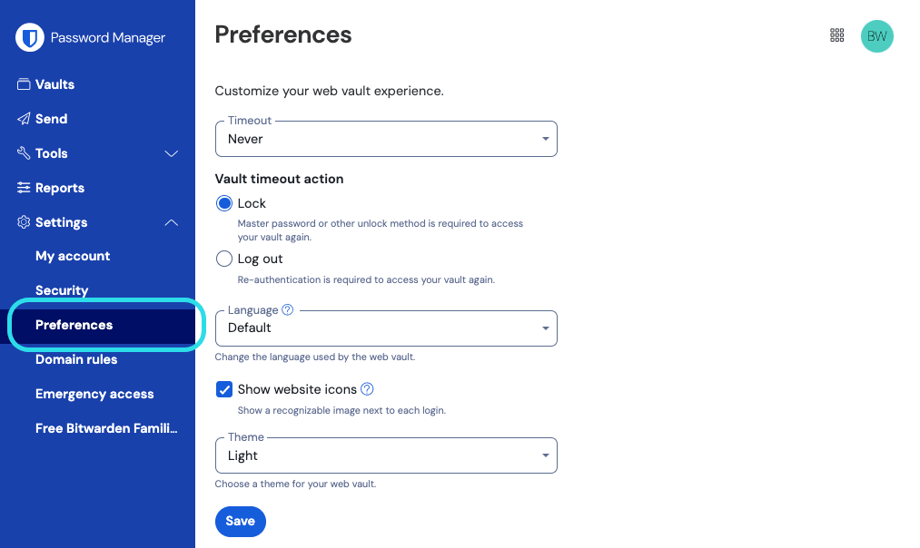 Preferences
