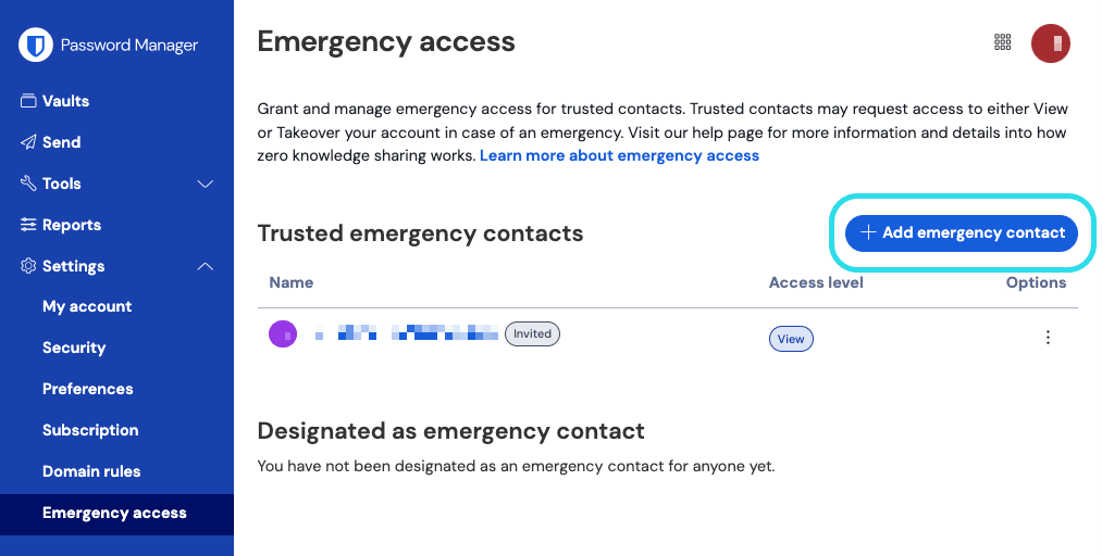 Add emergency contact