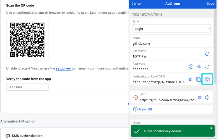 Exploración TOTP del navegador