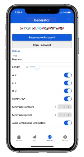 Mobiler Passwort-Generator für iPhone