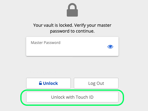 Unlock with Touch ID 