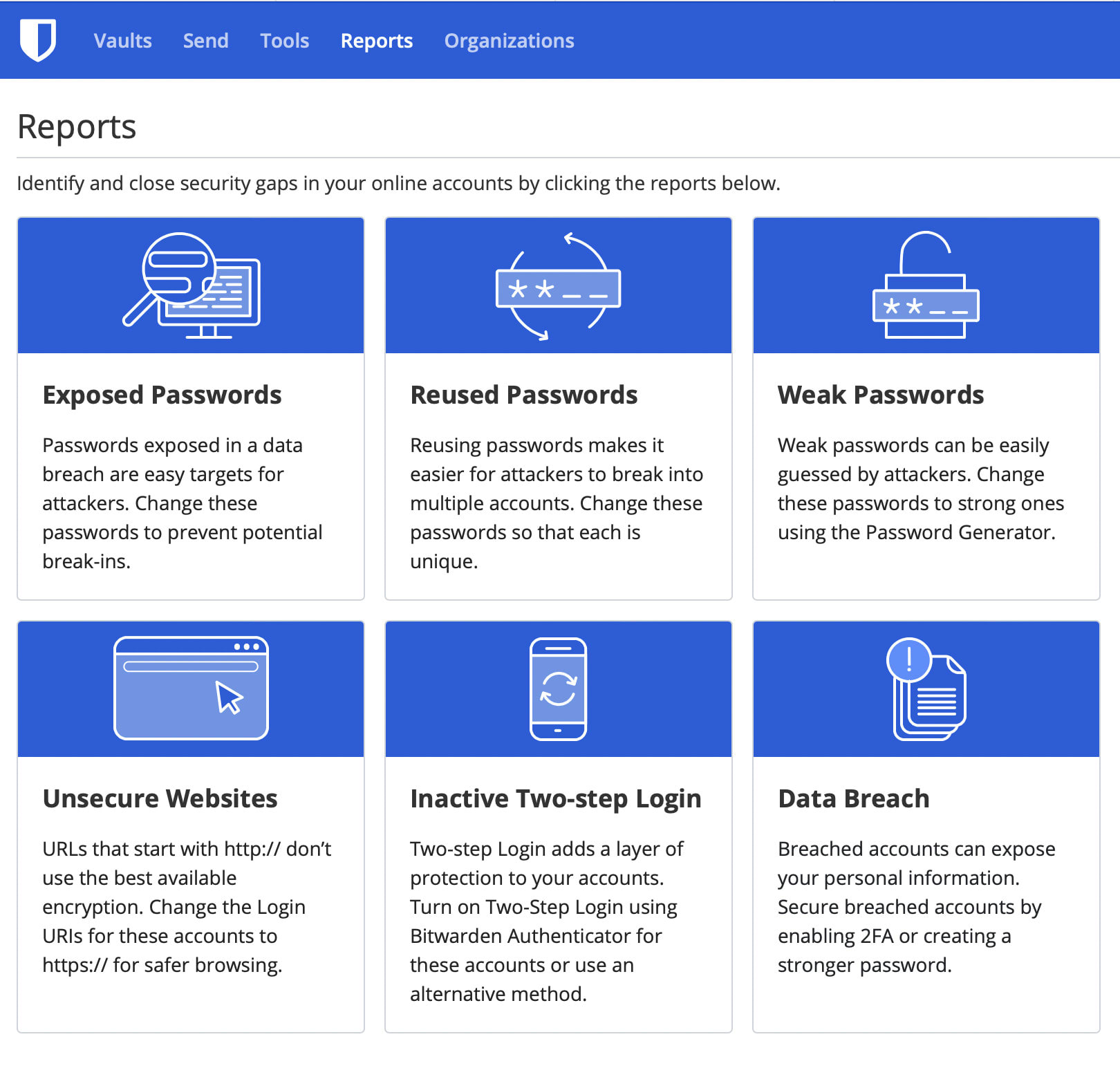 Bitwarden Web UI Figure 3 - Bitwarden Web UI Figure 3