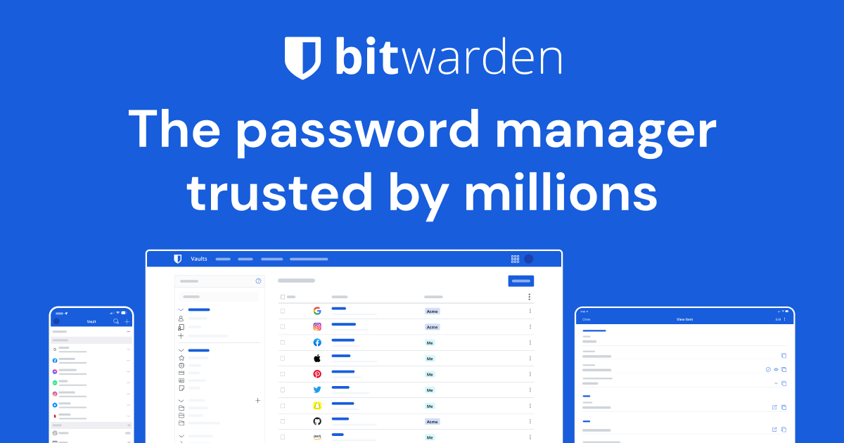 Best Password Manager for Personal, Business, and Enterprise | Bitwarden