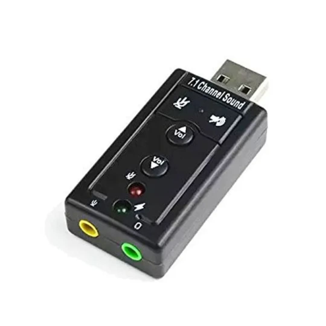 External USB Sound Card 7.1 Channel Audio Adapter for PC & Laptop