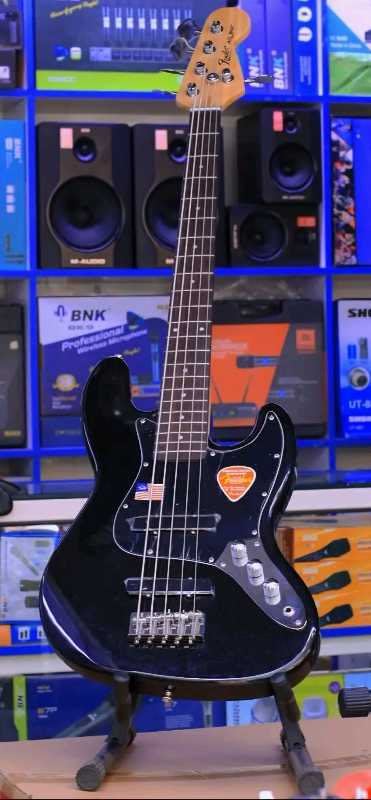 Fender Jazz Bass V 5-String Electric Bass – Black Metallic