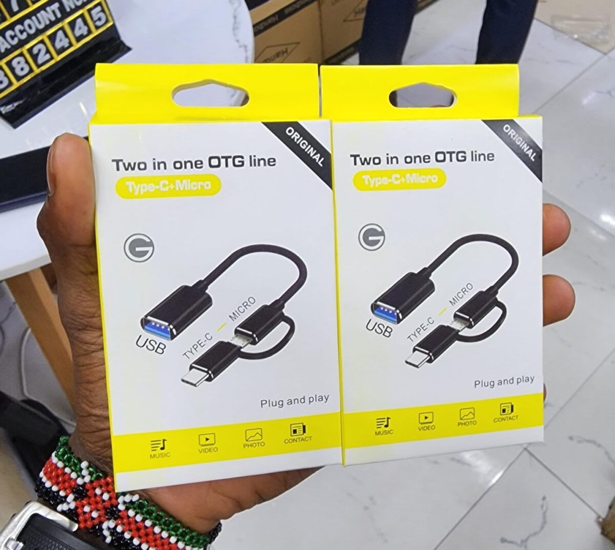 2-in-1 OTG Adapter Cable | Type-C & Micro USB to USB Female