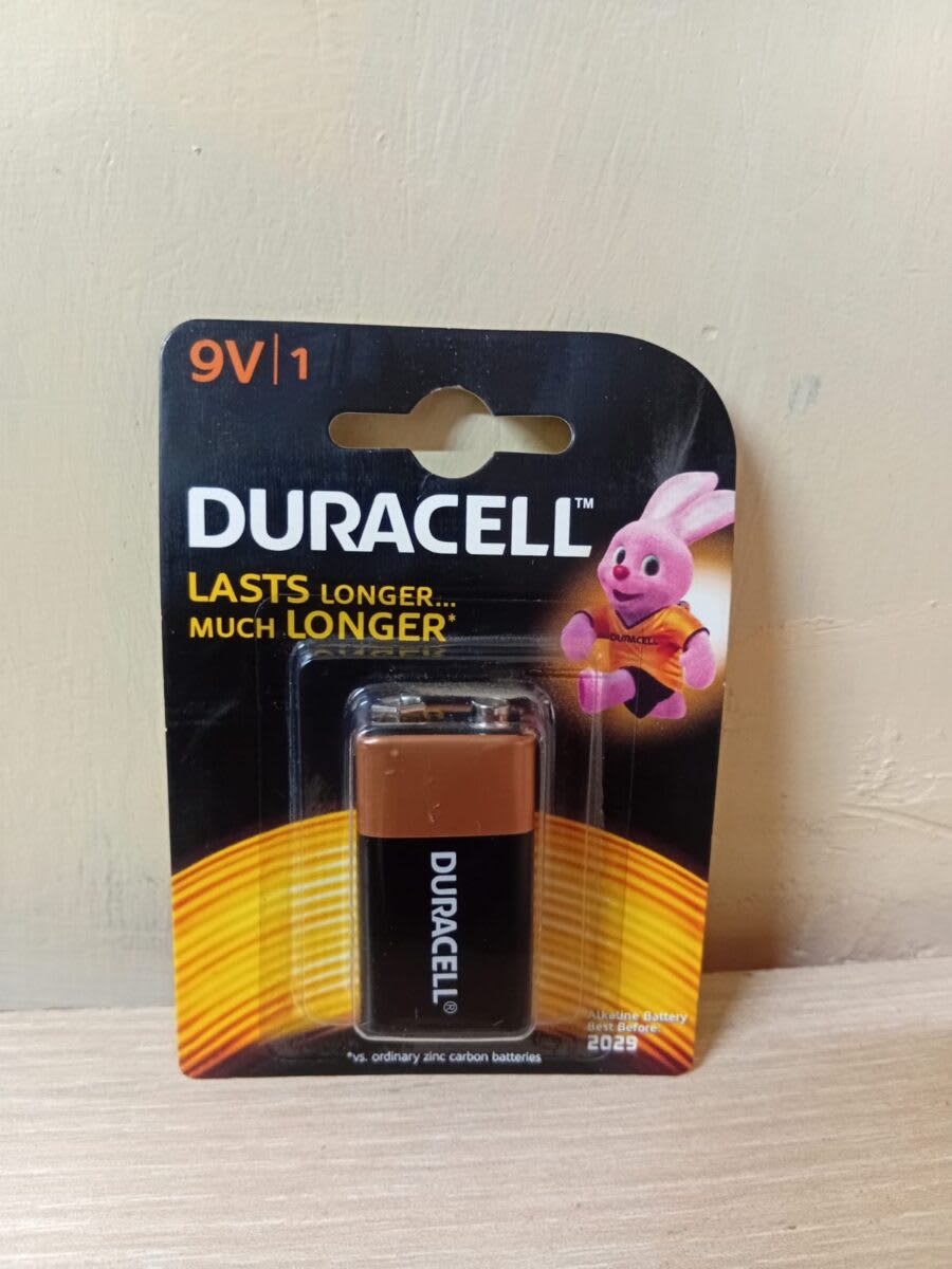 Duracell 9V Alkaline Battery – Long Lasting Power for Smoke Alarms