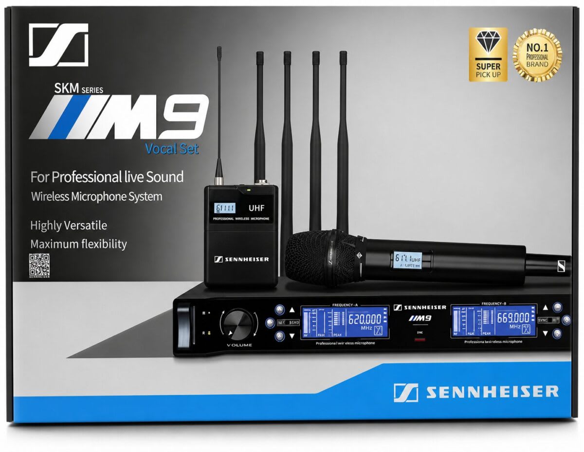 Sennheiser SKM M9 Wireless Microphone System - Professional Vocal Set