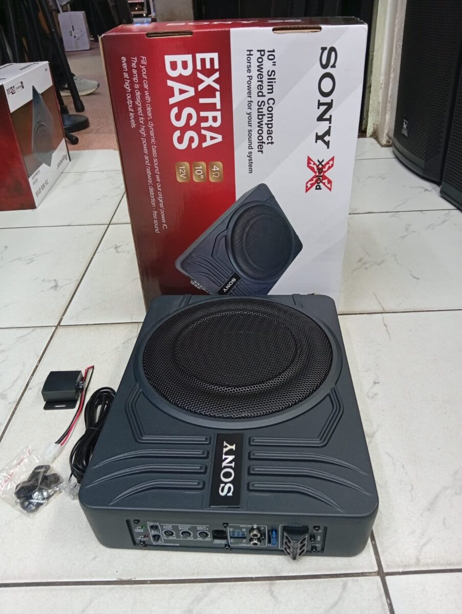 Sony Xplod 10" Slim Compact Powered Car Subwoofer with Extra Bass