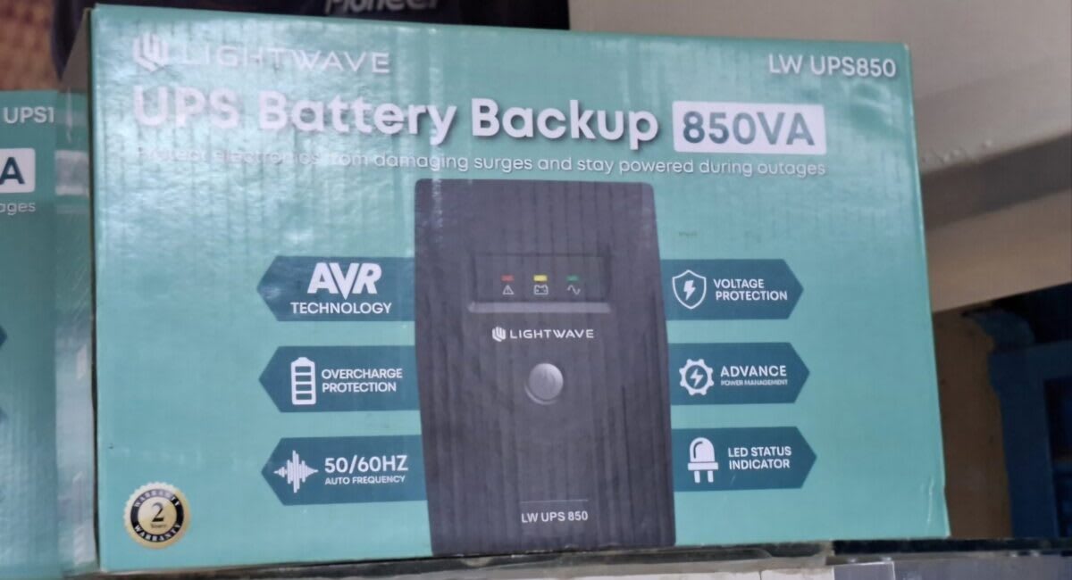 Lightwave 850VA UPS Battery Backup | Surge & Voltage Protection