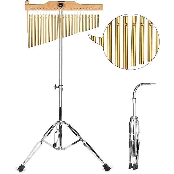 Drumset Chimes 36 Brass Chimes On Wooden Frame With Stand