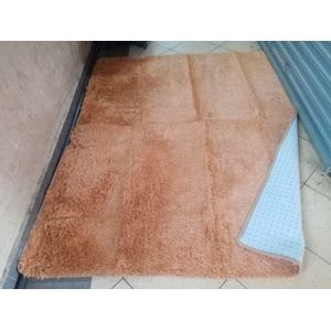7*10 Fluffy Brown Patched Carpet