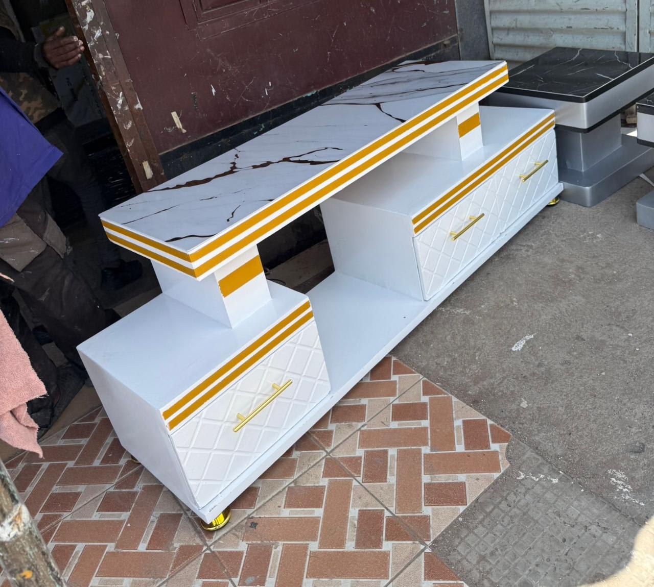 Executive TV Stand with Marble Coating