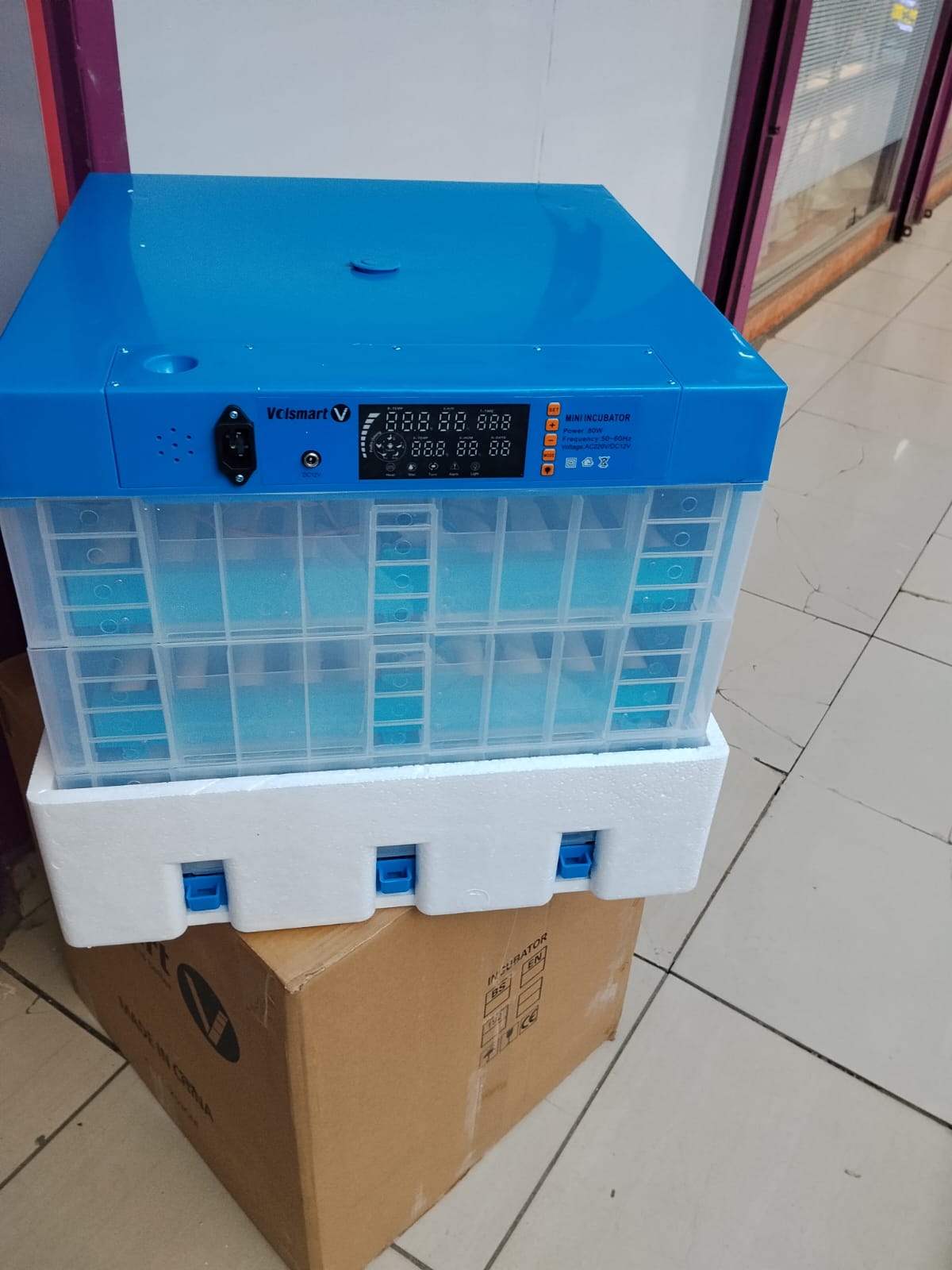 Volsmart Automatic 128 Eggs Digital Egg Incubator with LED Display Blue