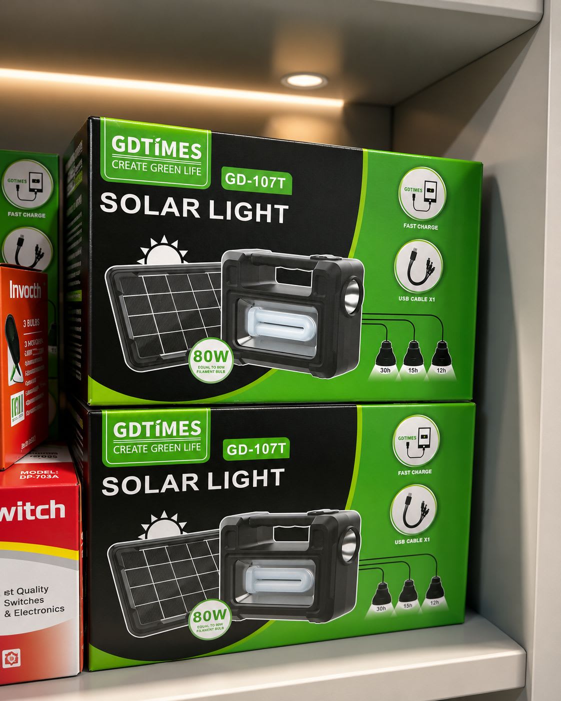 GD-TIMES Solar Light with Bulbs