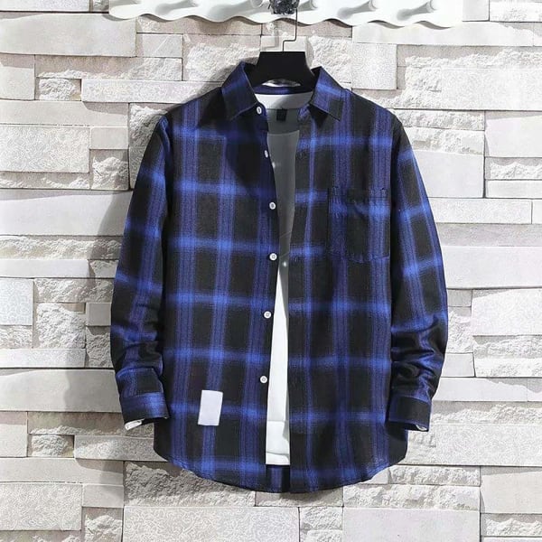 Camisa Vaquera Cuadros Leñador Azul