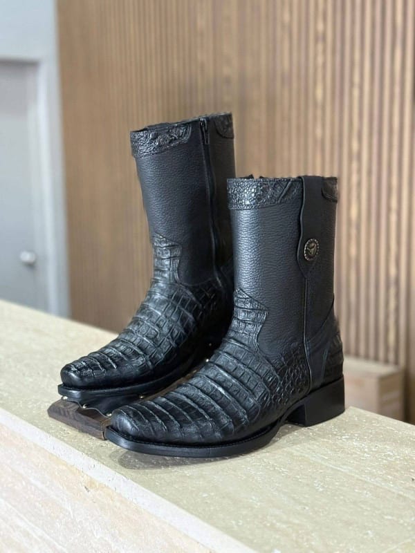 Bota Vaquera Piel de Cocodrilo Estampada