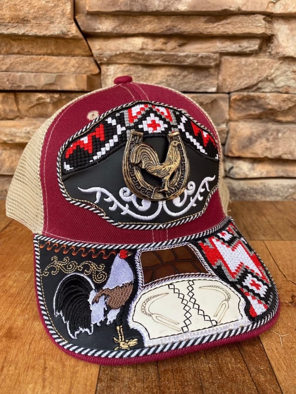 Gorra Vaquera Bordado Gallo Western