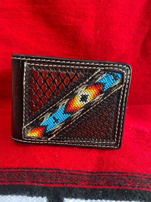 Billetera  Franja Multicolor Bordada