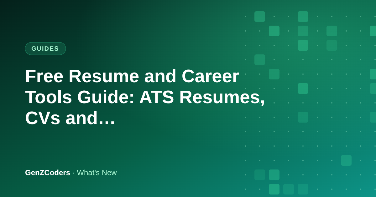 Free Resume and Career Tools Guide: ATS Resumes, CVs and Professional Letters