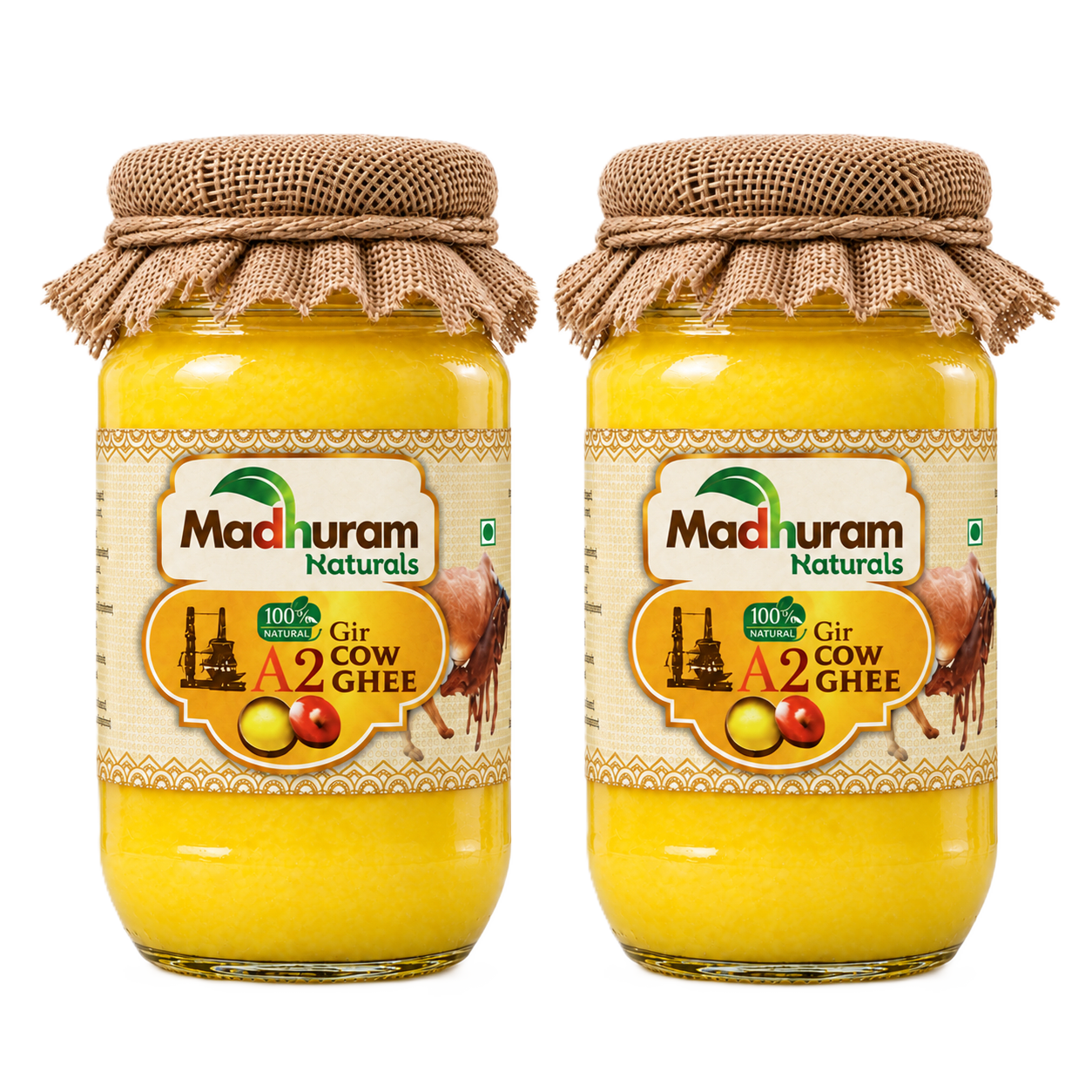 A2 Bilona Gir Cow Ghee | Pure Vedik Gir Cow Ghee - (2 LITRE Pack)