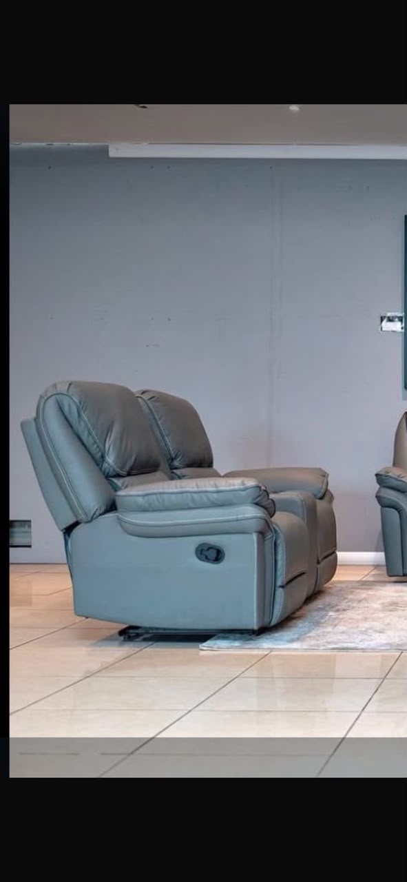 OFW Grey Leather Recliner Set (3/2/1 Seater )