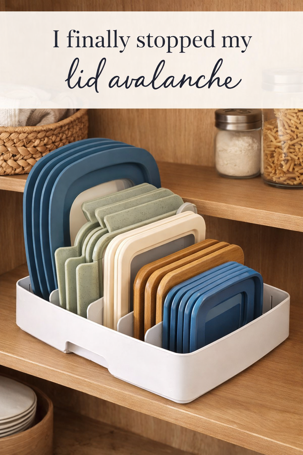 This $18 Lid Organizer Finally Ended My Tupperware Avalanche