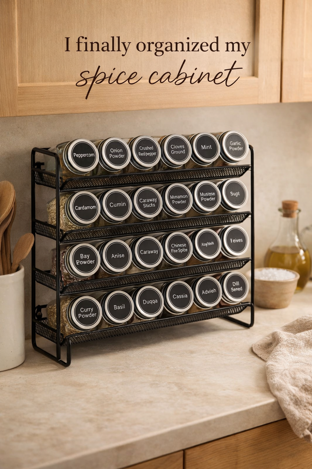 This $30 Spice Rack Set Finally Organized My Whole Cabinet