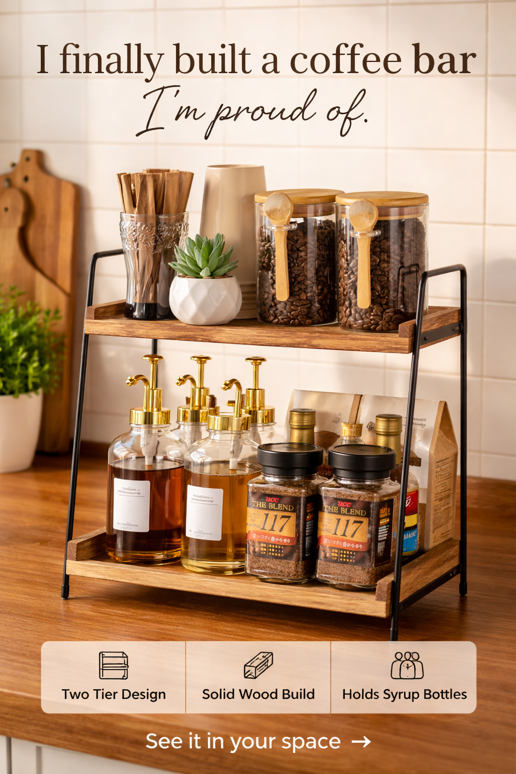 This $21 Coffee Station Organizer Fixed My Counter