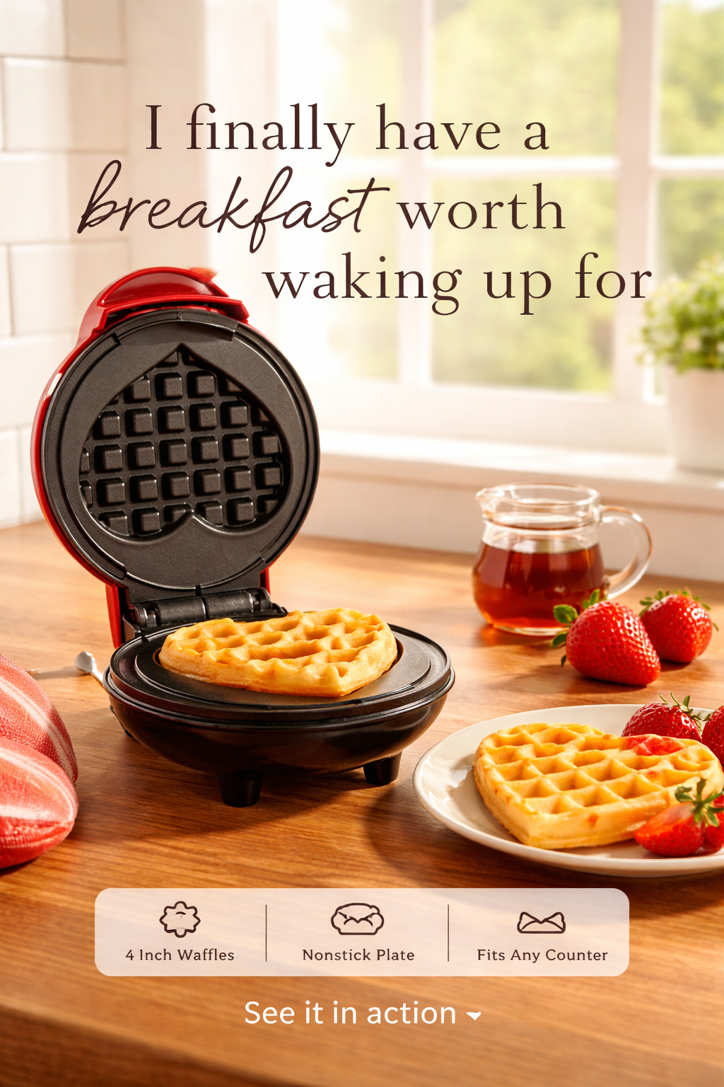 This $11 Mini Waffle Maker Fits My Tiny Kitchen