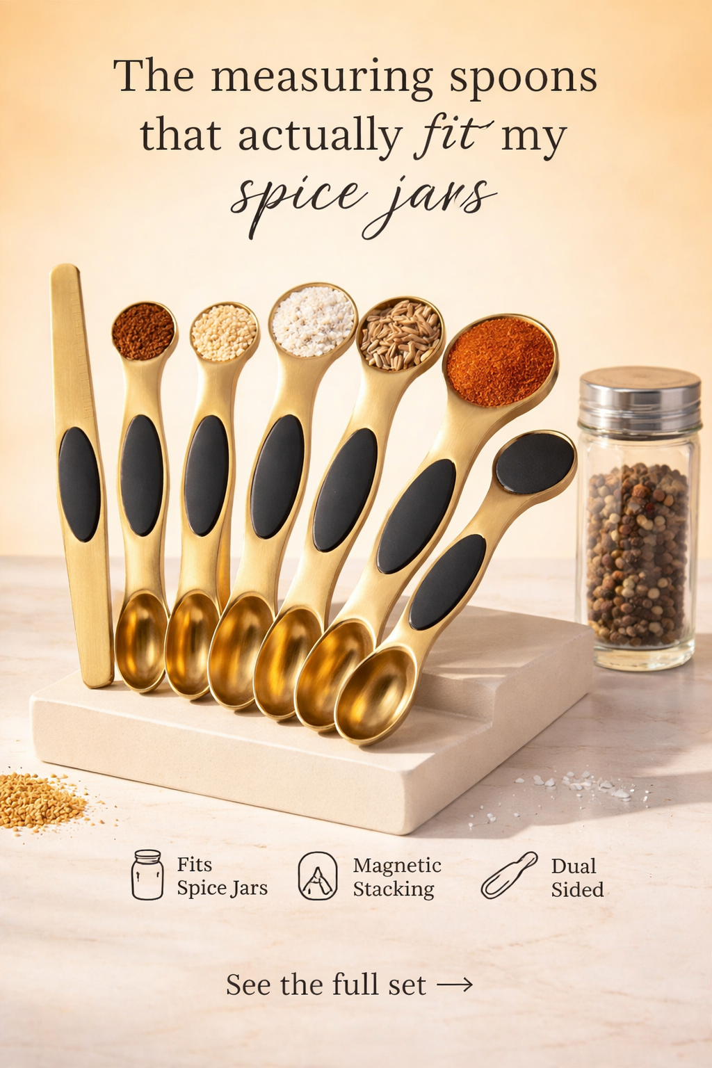 This $8 Measuring Spoon Set Fits My Spice Jars