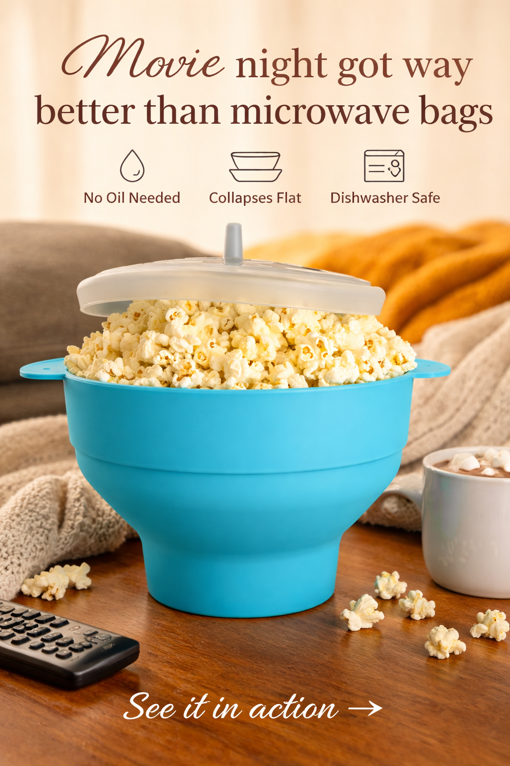 This $17 Popcorn Popper Upgraded Movie Night