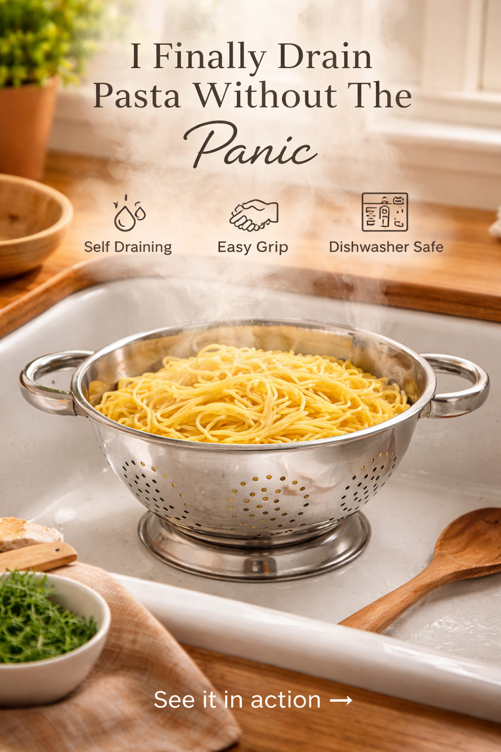 This $13 Colander Finally Drains Pasta Fast