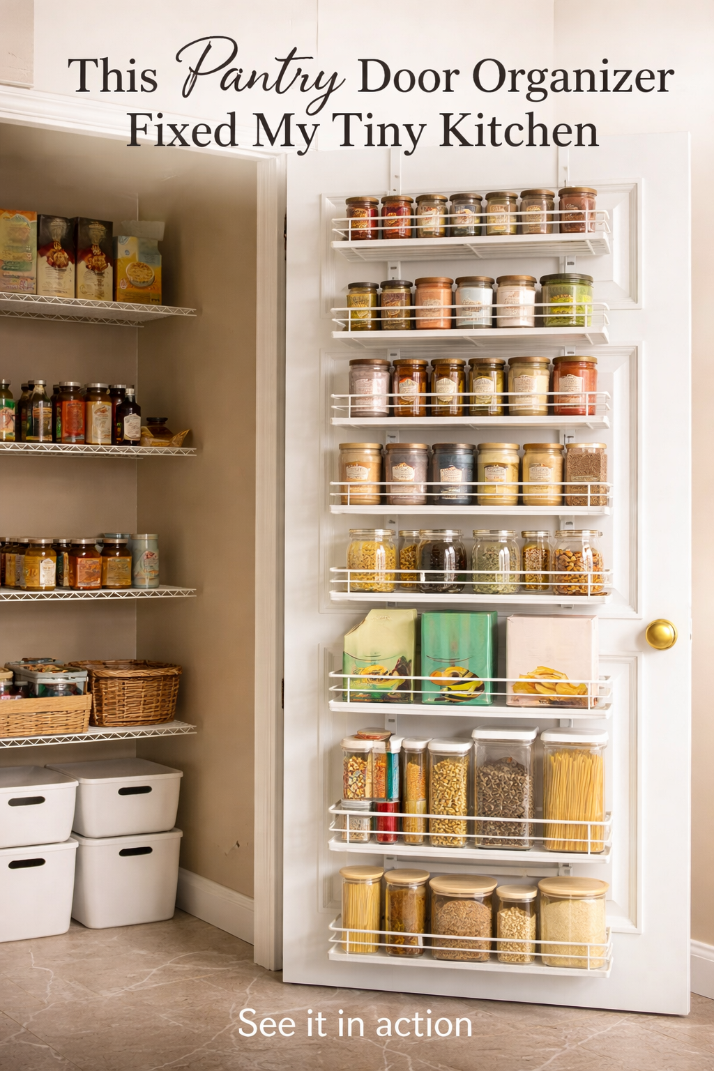 This $40 Pantry Door Organizer Fixed My Tiny Kitchen