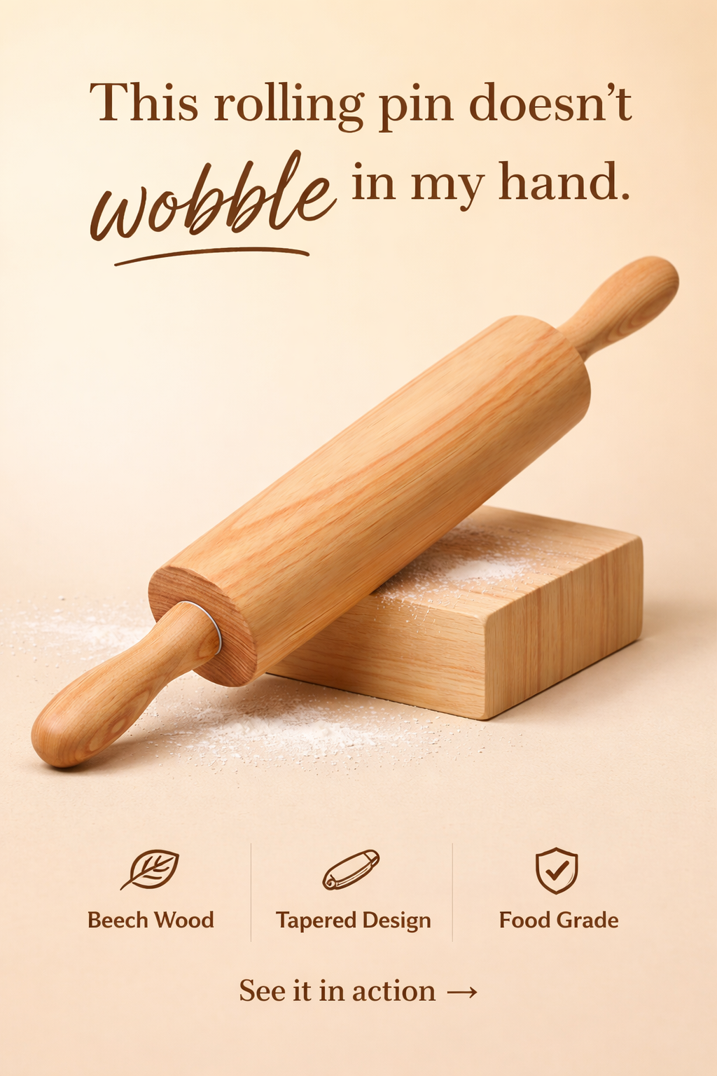 This $14 Rolling Pin Finally Rolls Even Dough