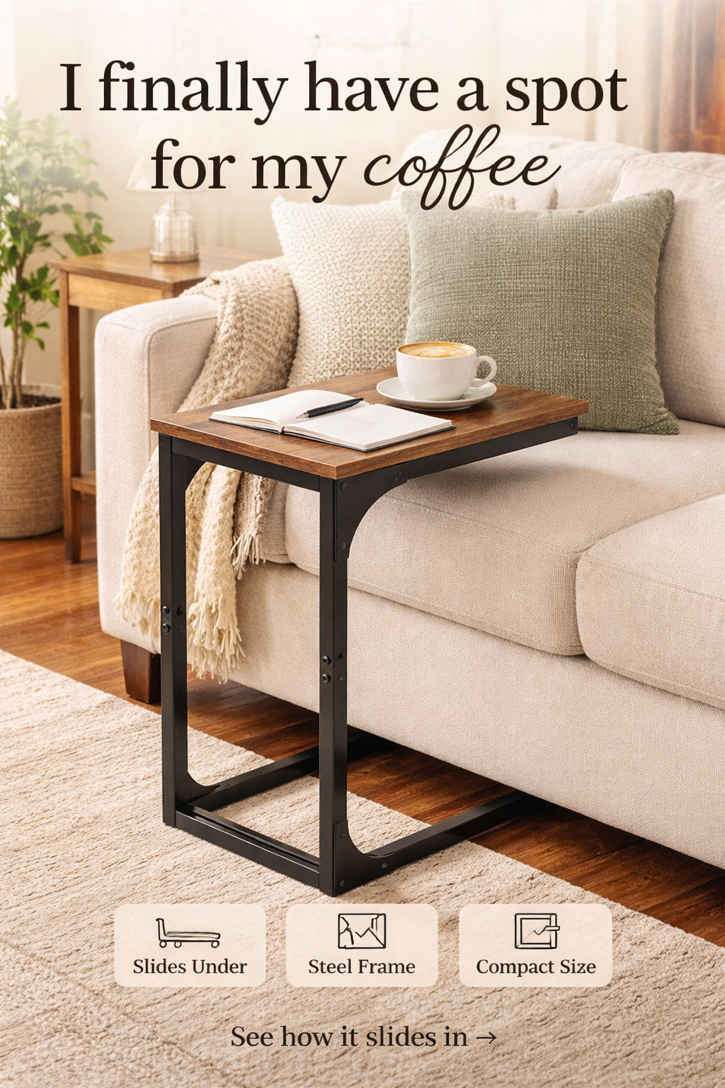 This $24 C Table Fits My Tiny Living Room Perfectly