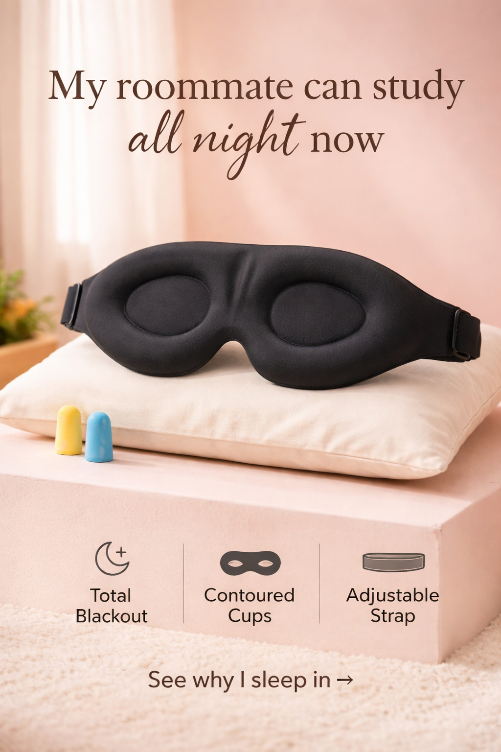 This $18 Sleep Mask Saved Me From My Roommate's Lamp