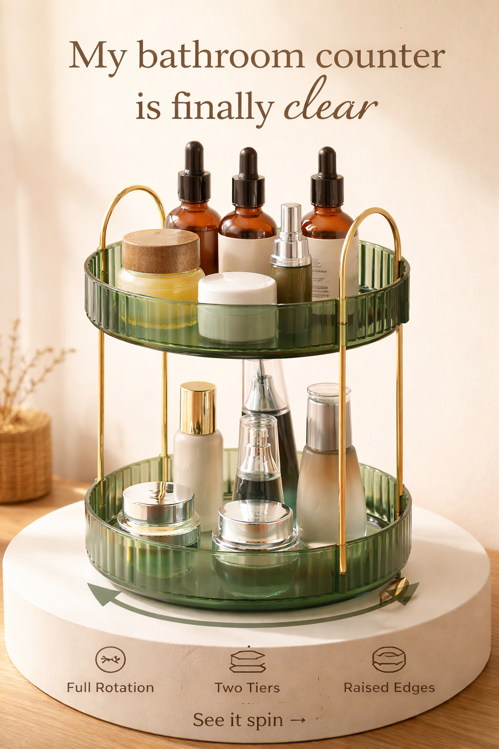 This $16 Makeup Organizer Cleared My Bathroom Counter