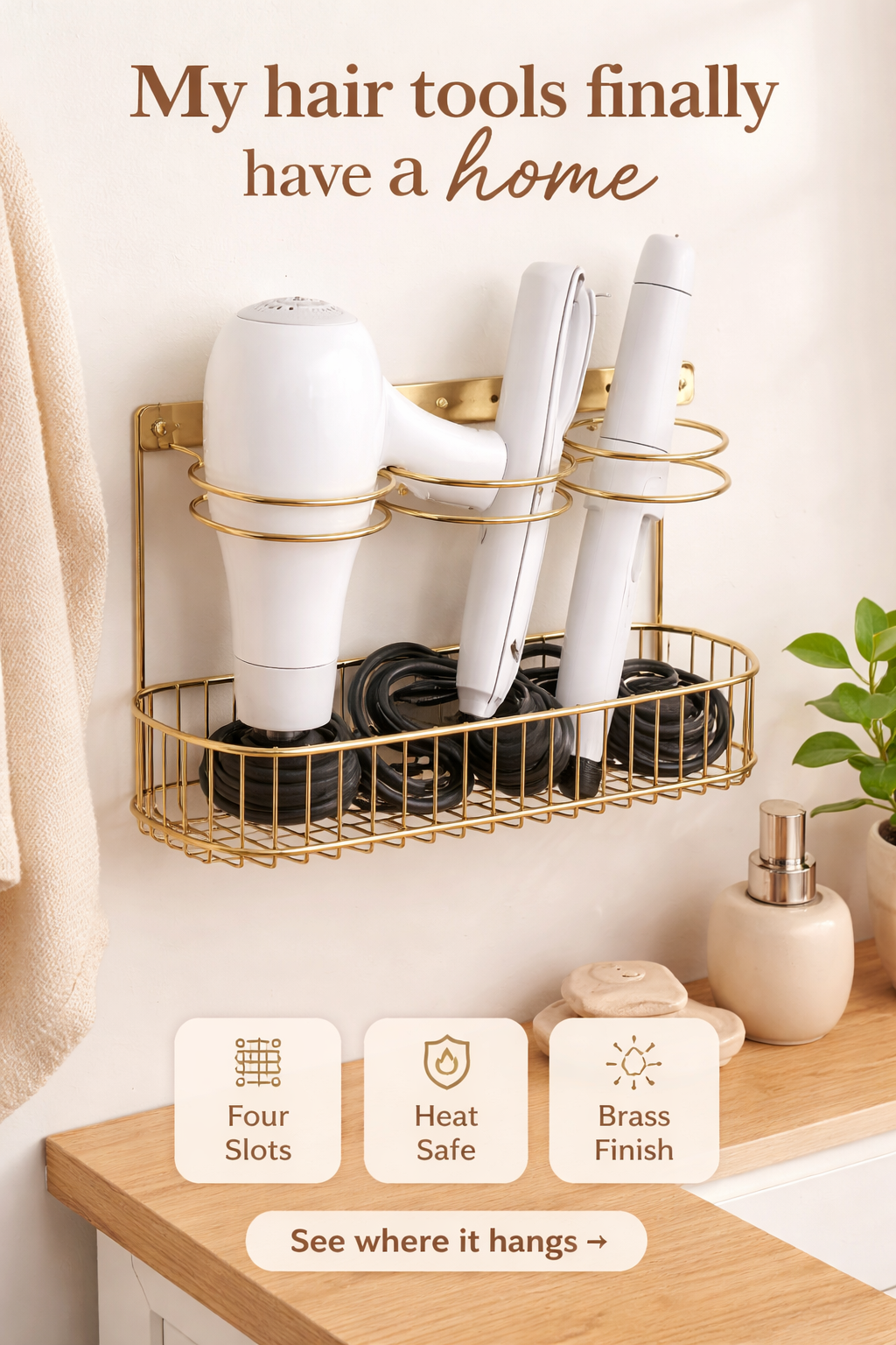 This $25 Hair Tool Organizer Cleared My Bathroom
