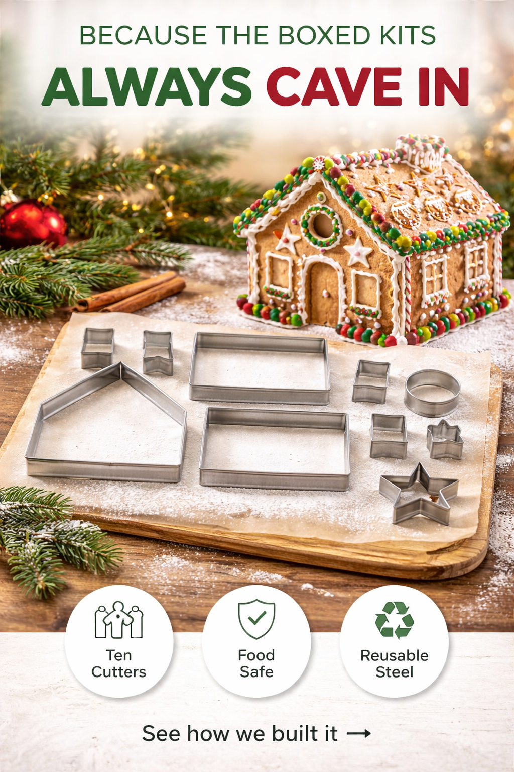 This $8 Gingerbread House Cutter Set Beats Any Kit