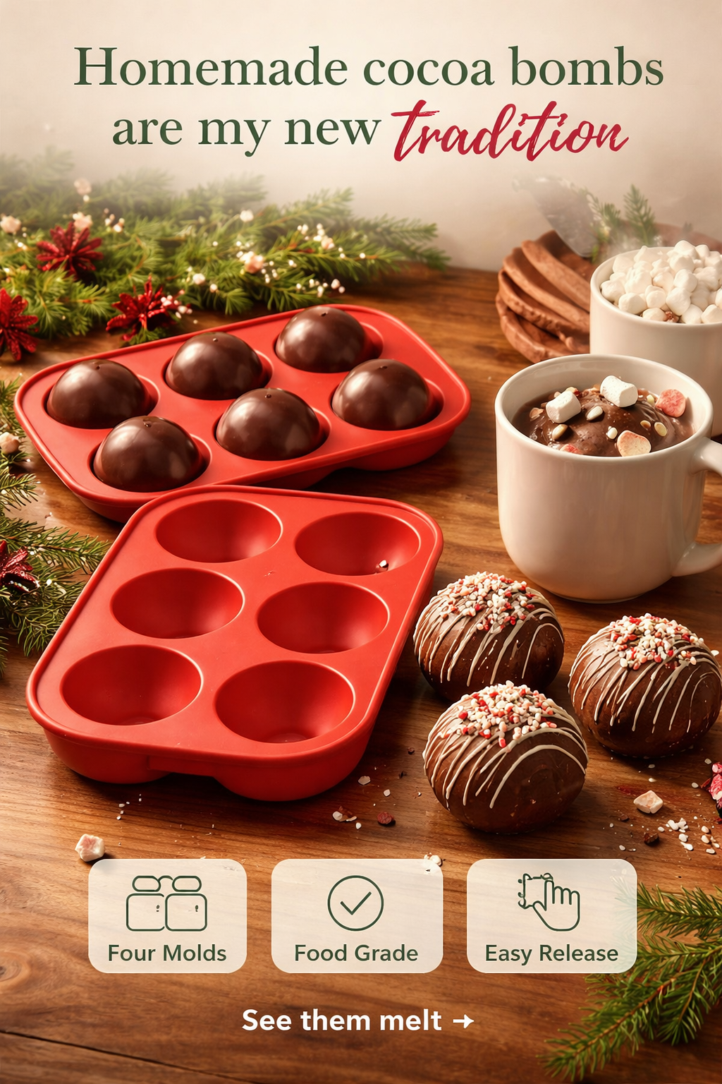 This $8 Silicone Mold Made Hot Cocoa Bombs So Easy