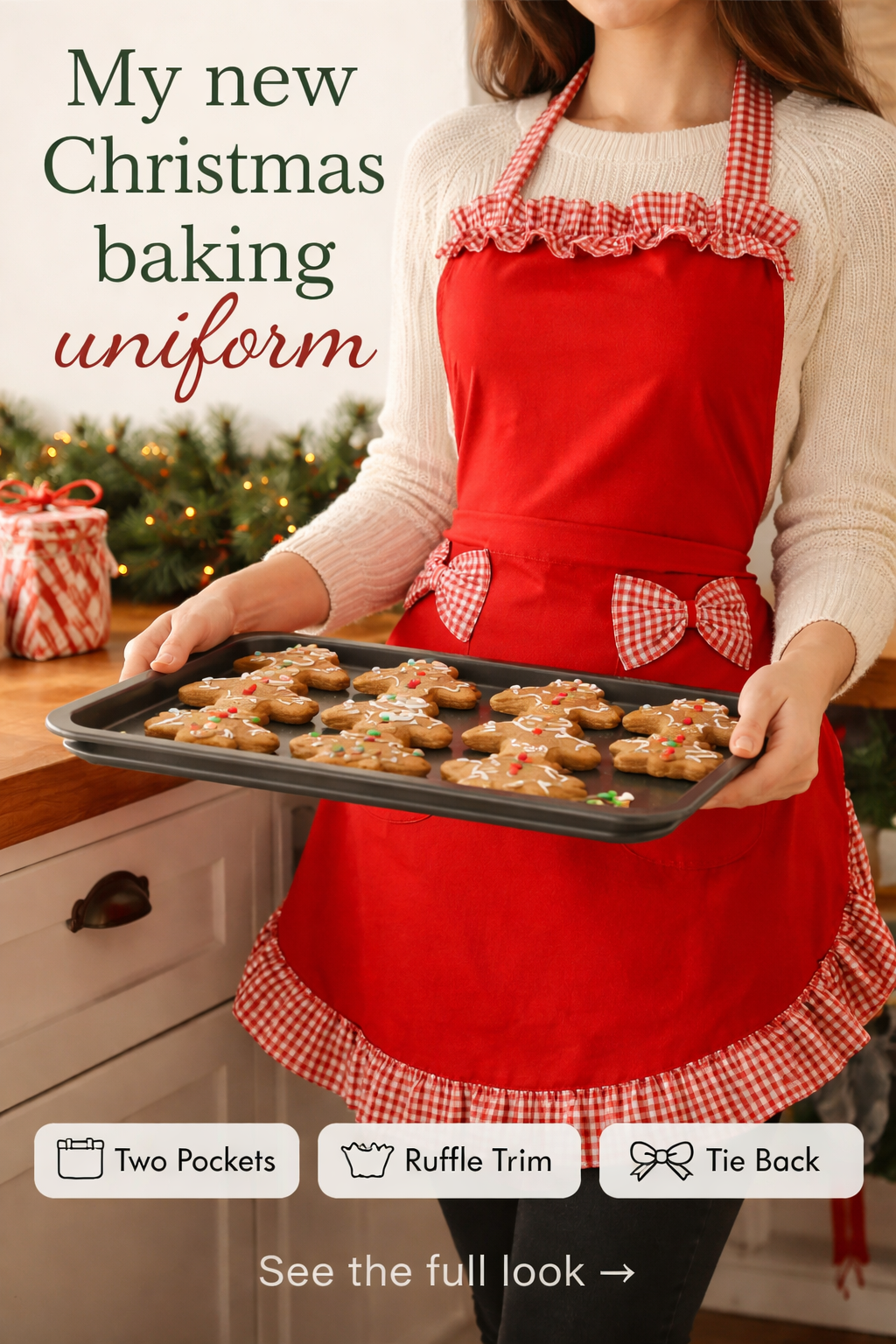 This $8 Red Apron Is My Whole Christmas Baking Vibe