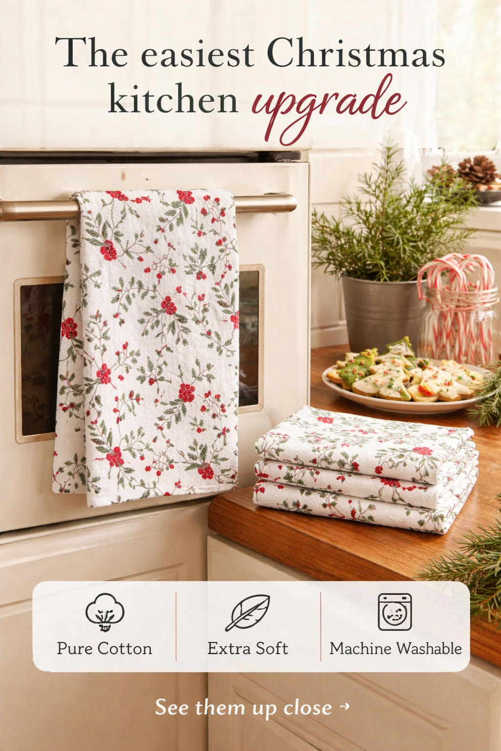 This $20 Dish Towel Set Made My Kitchen Look Festive