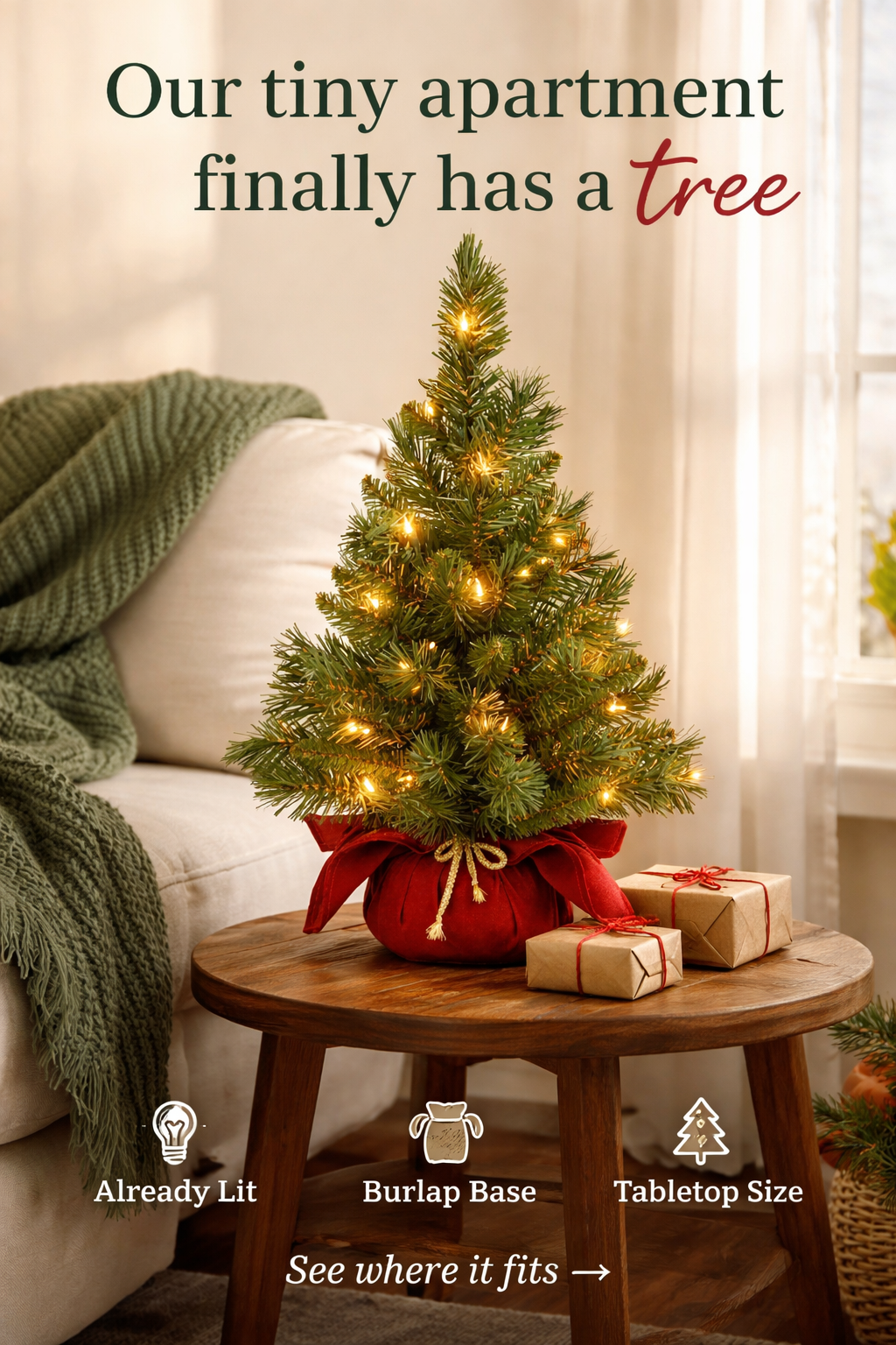 This $28 Mini Christmas Tree Fits My Tiny Apartment
